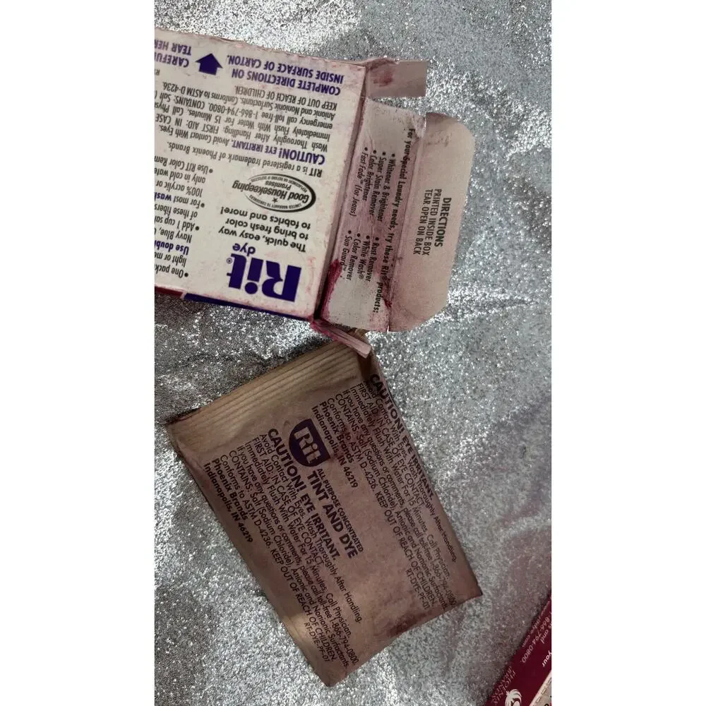 Vintage Rit Dye Powder Wine #10 Fabric Dye All Purpose Hosiery Tint NOS Lot of 4
